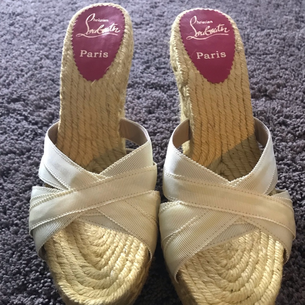 Christian Louboutin  espadrille wedges sz10